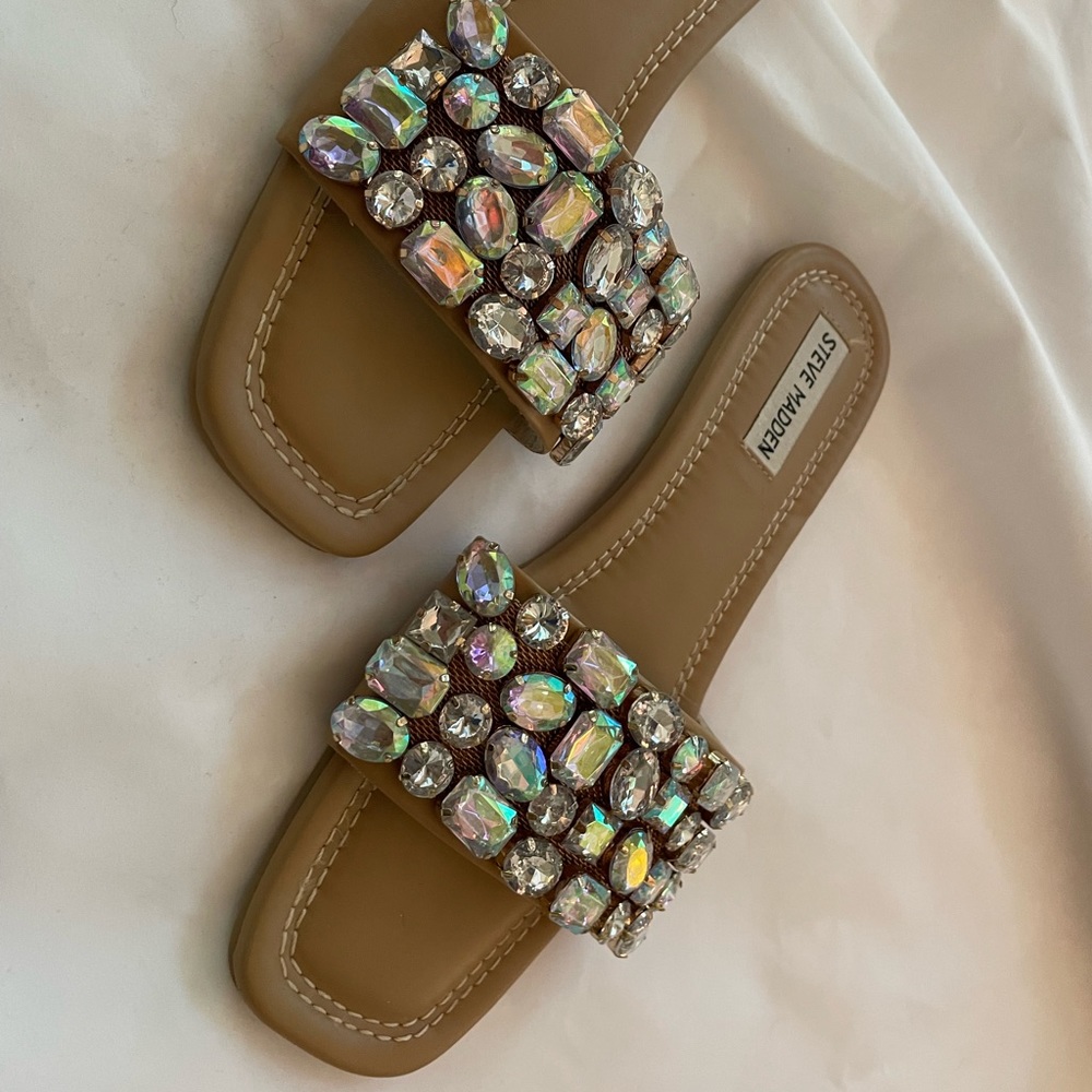 Steve Madden Rhinestone Slides